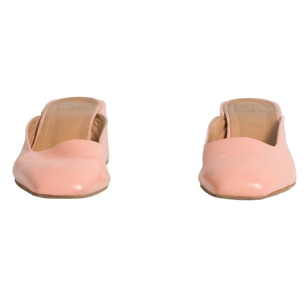 Mansur Gavriel Blush Pink Suede Mule 