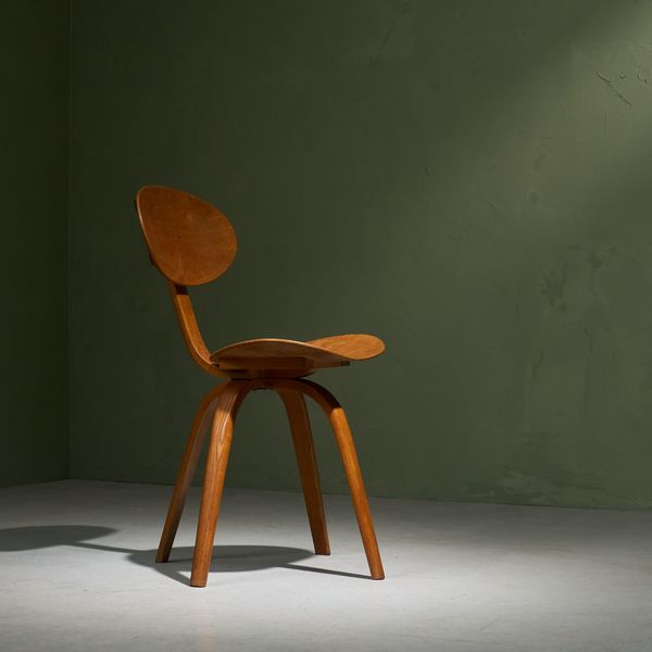 Early 'Bow-Wood No. 03'  Side Chair by Hugues Steiner, France, late 1940s