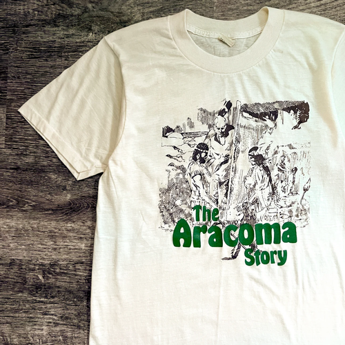 1980s Aracoma Story Cream Single Stitch Tee