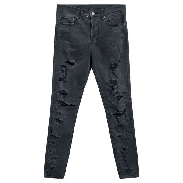 Ksubi Chitch Distressed Slim-Leg Jeans in Dark Age