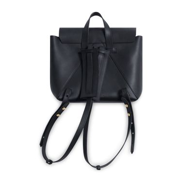 Janessa Leone Leather Backpack Tote - Black