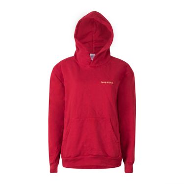Sporty & Rich Red Classic Logo Hoodie 
