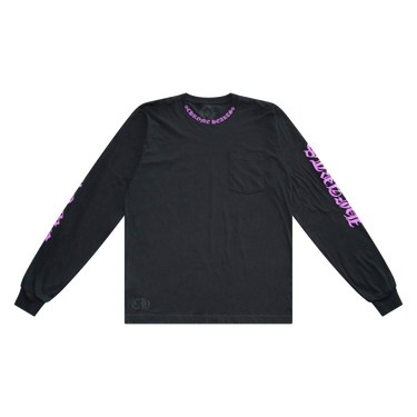 Chrome Hearts Neck Logo Long-Sleeve T-Shirt Pink Ink