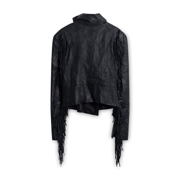 6 Shore Road Fringe Leather Jacket 