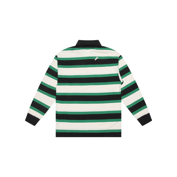 Carrots x Puma Green Striped Long Sleeve Polo