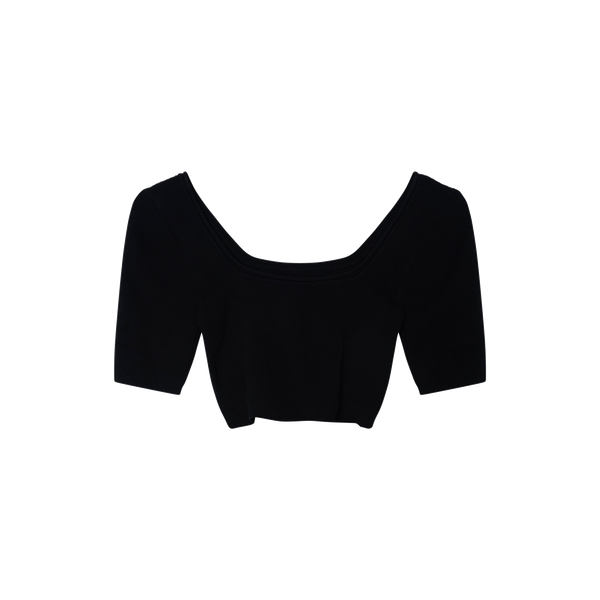 Jacquemus Black Le Haut Arancia Knit Crop Top