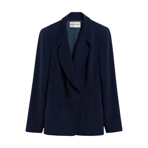 Vintage Mugler Suit with Blazer and Mid-Length Skirt - Navy
