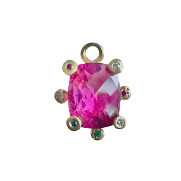 Scosha Vintage 14k Yellow Gold Rubellite Genie Charm