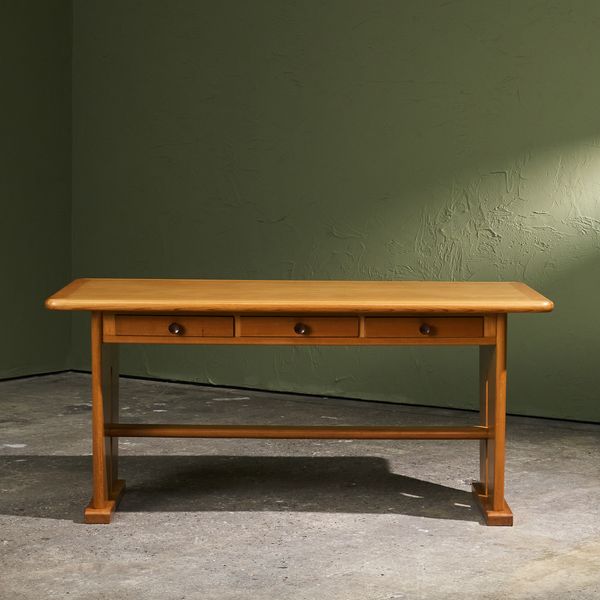 Two-sided Modernist Art Deco Desk in Ash by Bas van Pelt for 'My Home'