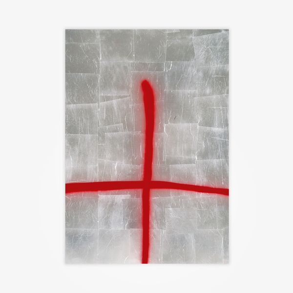 Two Lines (Faith) – Silver, I by Stefan Brüggemann, 2025