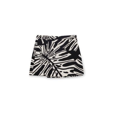 Diane von Furstenberg Black and White Wrap Skirt