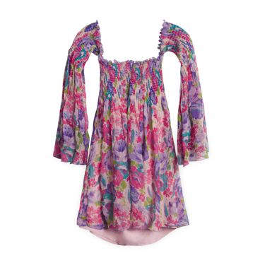Betsey Johnson Floral Shoulderless Dress