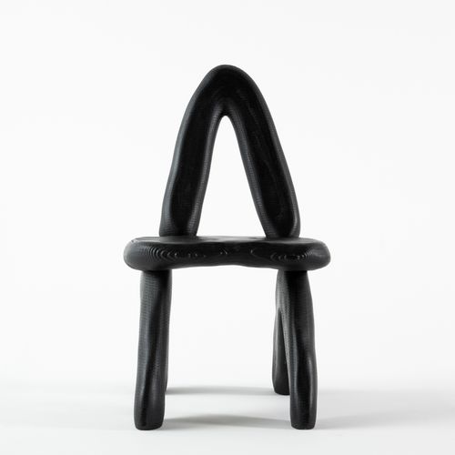 Dino Chair in Black by Daniel Arsham, 2024