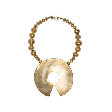 Kenneth Lane Gold Disc Pendant Necklace