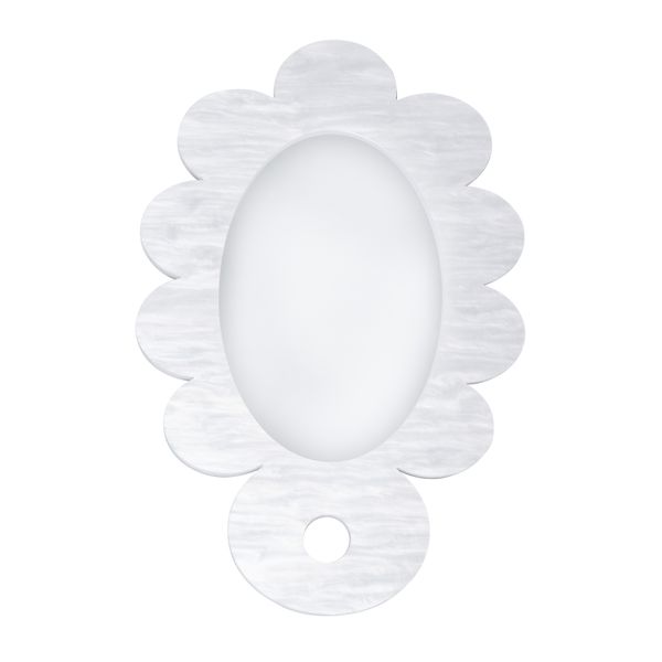 02 Flower Hand Mirror in Pearl