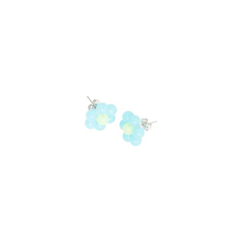 Blue-Yellow Floral Earrings