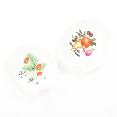 Fruit Printed Shell Catchall Dishes - Set of Two
