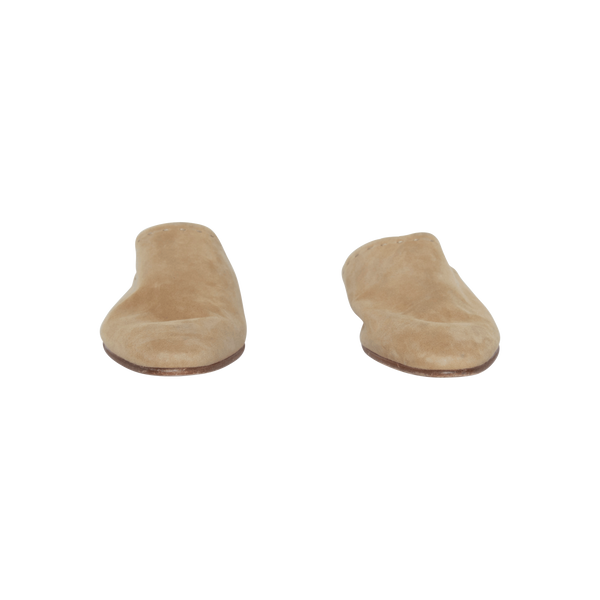 Loro Piana Beige Suede Mules