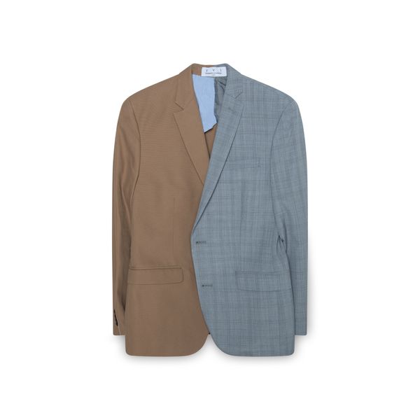 Two Way Blazer- Grey and Brown