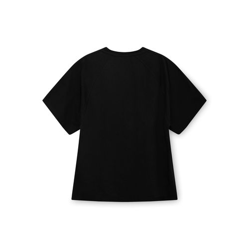 Black Overfit Reglan Short Sleeve T shirt