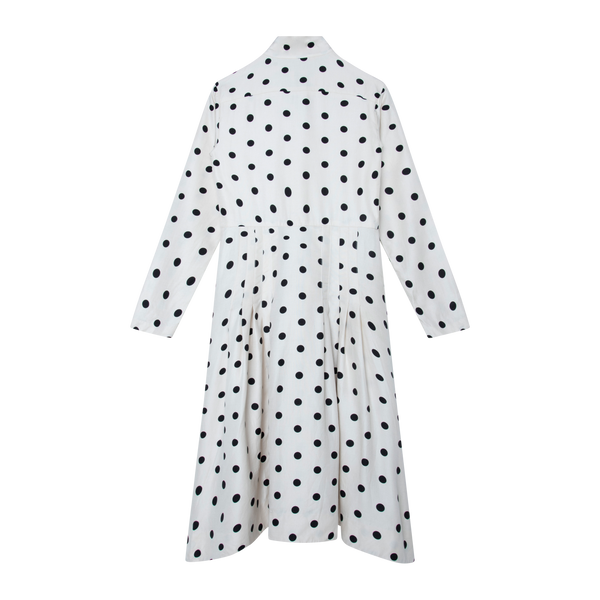 Maryam Nassir Zadeh White Polka Dot Midi Dress