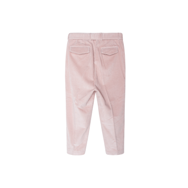 Officine Générale Mory Pleated Cotton Corduroy Trouser in Misty Pink