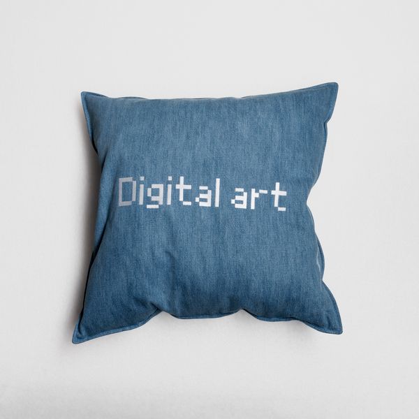 Denim Cushion (Digital Art) by Harry Nuriev, 2022