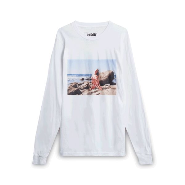 Baron Woman on the Beach White Long-Sleeve