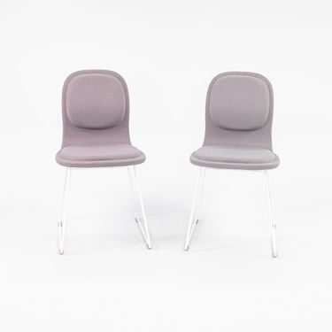 Pair of White Hi Pad Dining Chairs by Jasper Morrison for Cappellini, 2022