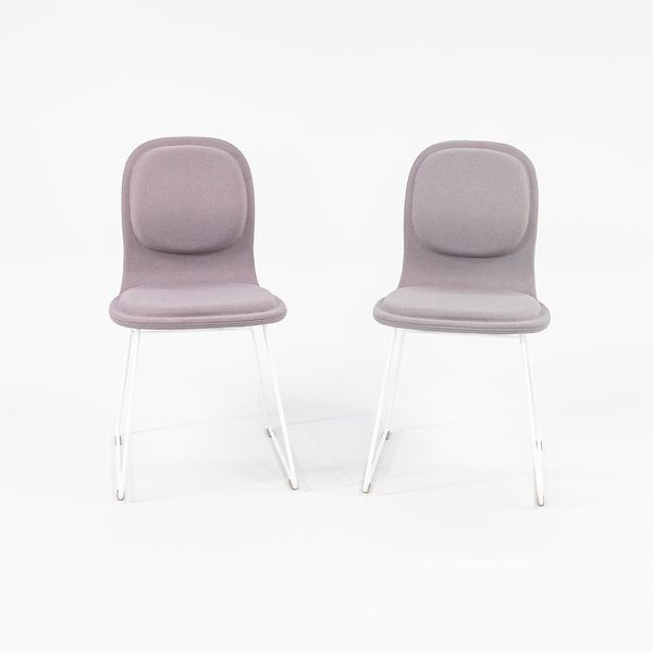 Pair of White Hi Pad Dining Chairs by Jasper Morrison for Cappellini, 2022