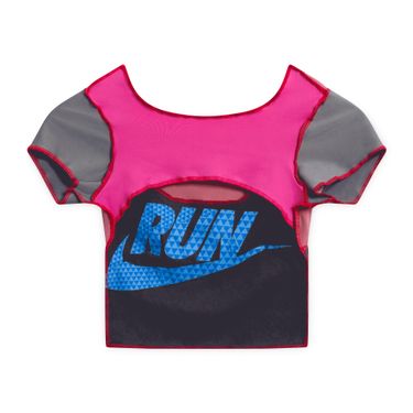 JJVintage Reworked Nike Crop Top - Pink/Gray