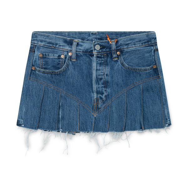 Upcycled Super Mini-Skirt- Dark Denim