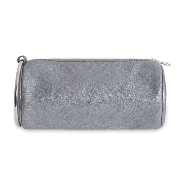 Kara Silver Glittered Clutch with Ring