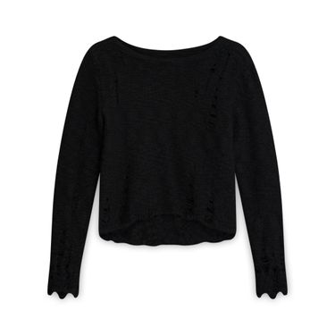 Song for the Mute Distressed Cropped Sweater