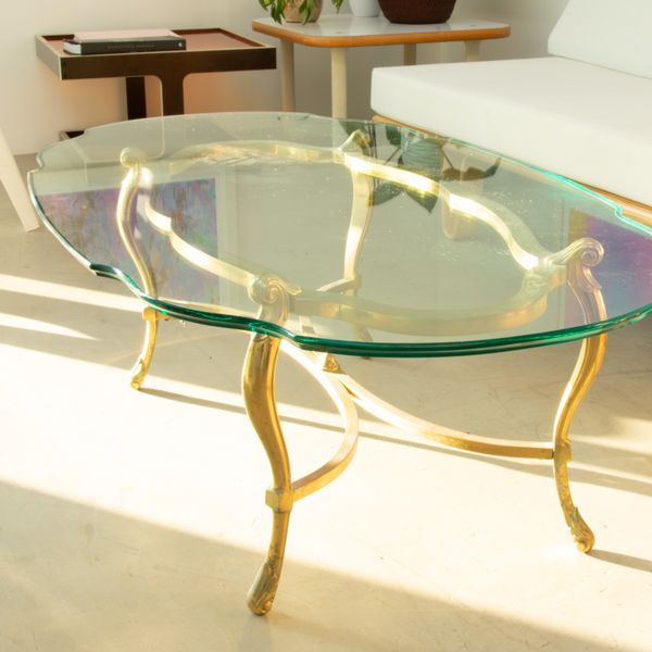 Vintage Glass Coffee Table 