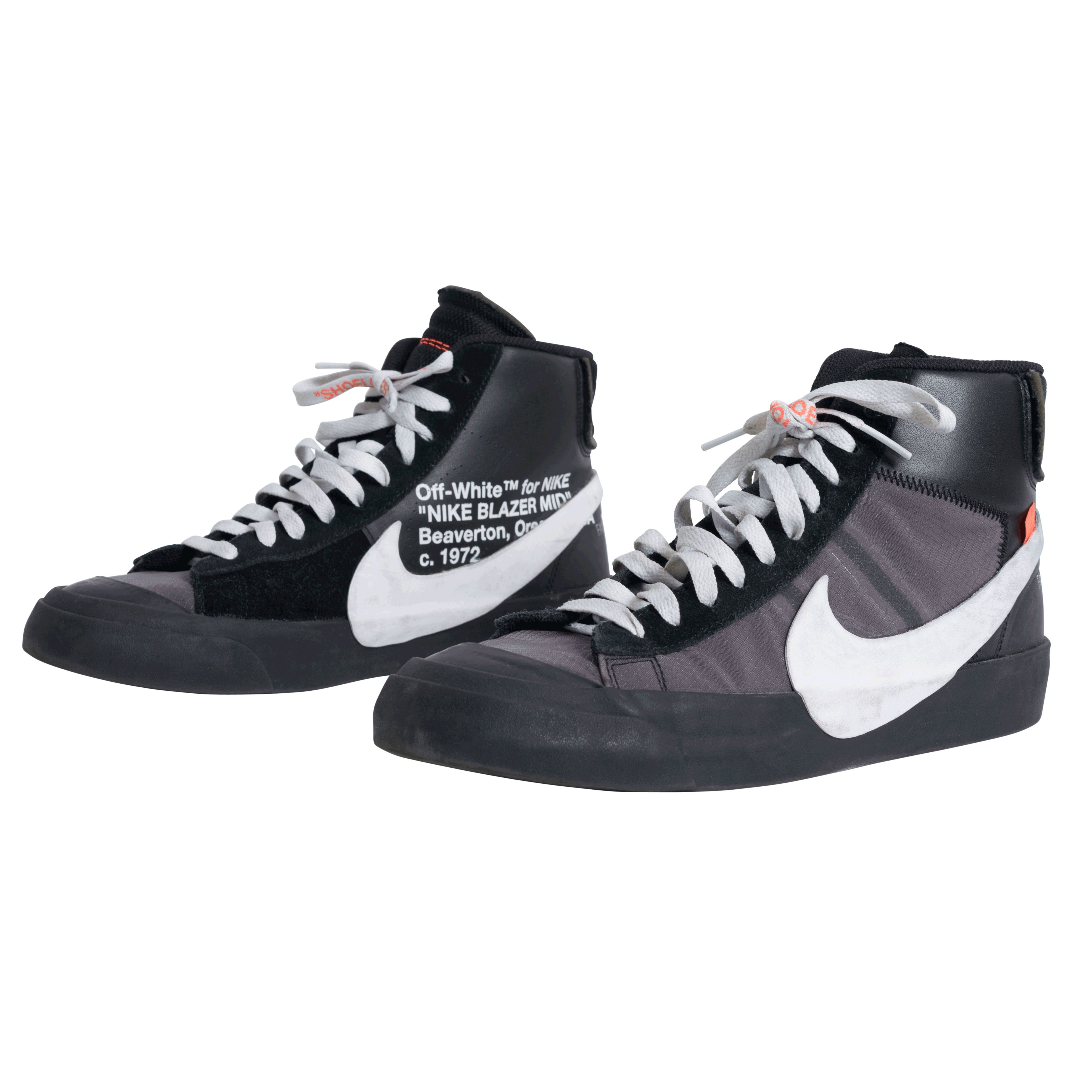 OFF WHITE x Nike Blazer Mid Grim Reaper High Tops by Cully Smoller Basic.Space