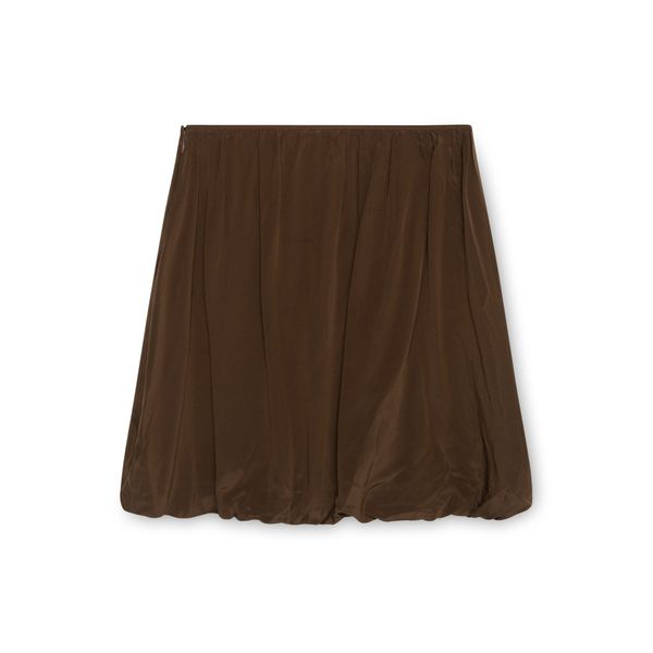 Helmut Lang Brown Silk Skort