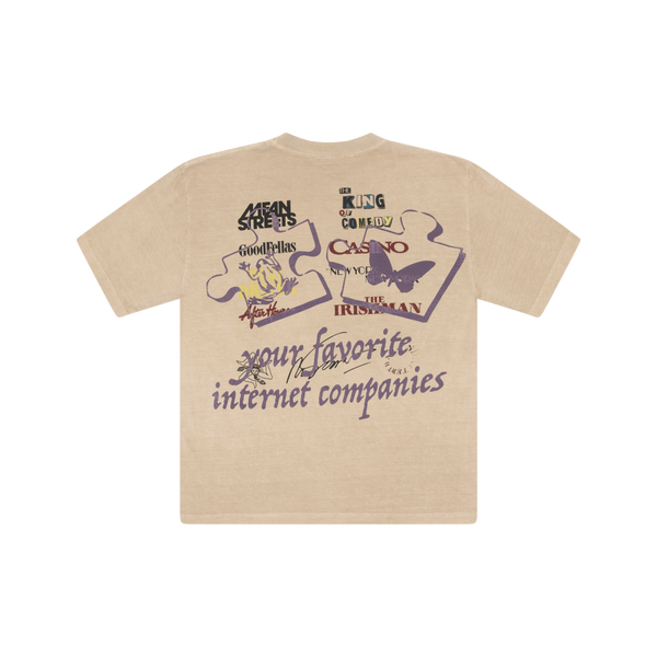 And After That x All Caps Studios Tan/Purple Martin Scorsese Tee