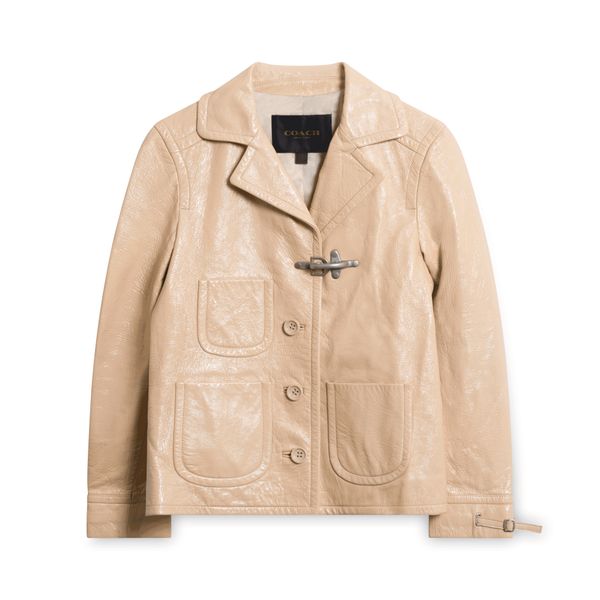 Coach Patent Leather Fireman Jacket - Sand