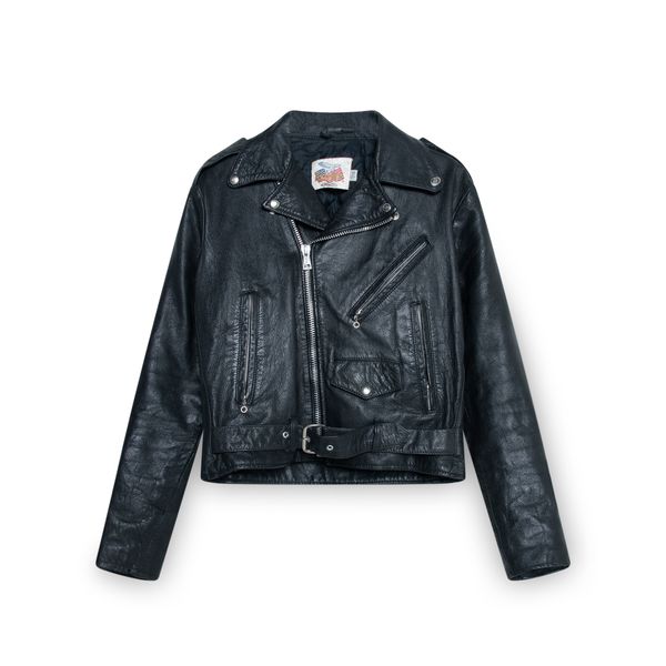 Vintage Leather Motorcycle Biker Jacket