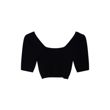 Jacquemus Black Le Haut Arancia Knit Crop Top