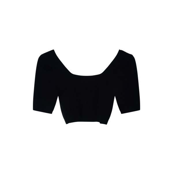 Jacquemus Black Le Haut Arancia Knit Crop Top