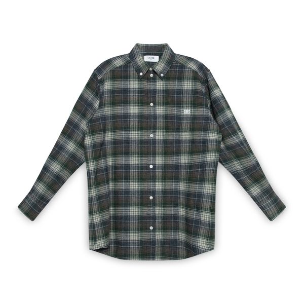 Celine Oversized Trapper Wool Flannel Shirt