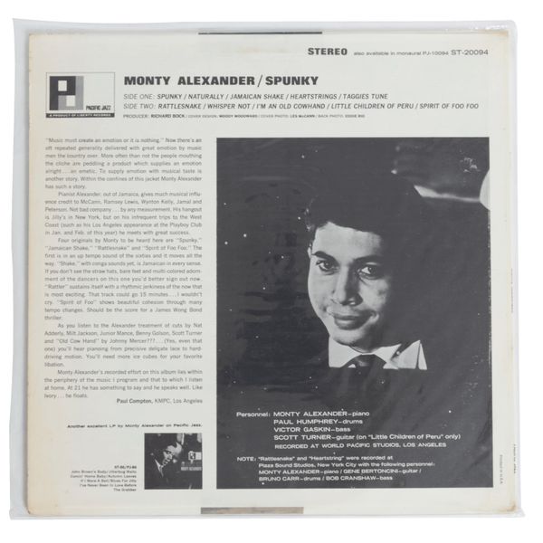 Monty Alexander Spunky Vinyl