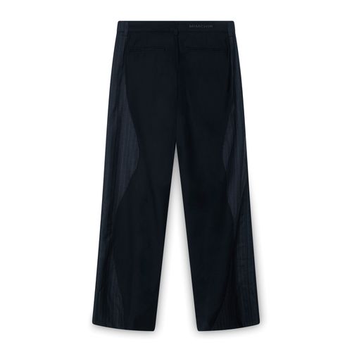 Black/Grey Pinstripe Combo Twist Pants