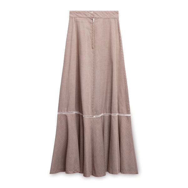 70s Berow Ngingham Maxi Skirt