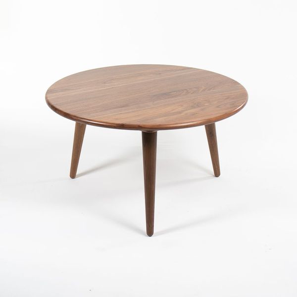 Lacquered Walnut Round Table by Hans Wegner for Carl Hansen, 2021