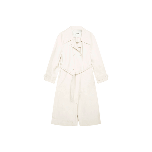 Róhe White Waxed Linen Trench