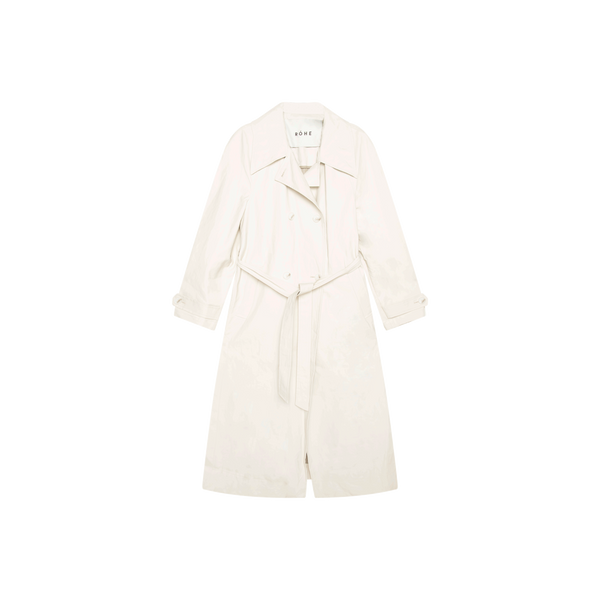 Róhe White Waxed Linen Trench