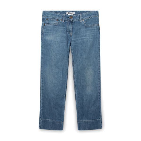 Chloé Low Rise Cropped Denim Pant